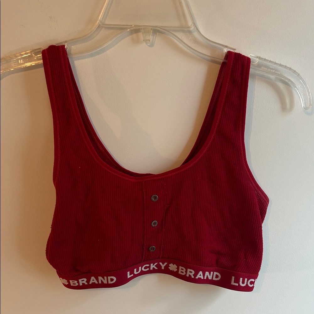 Lucky Brand Scarlet Ribbed Bralette